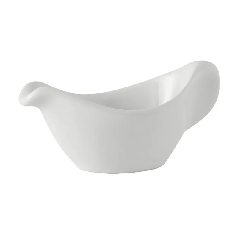 2 5 oz white sauce boat set 6 pack tuxton china