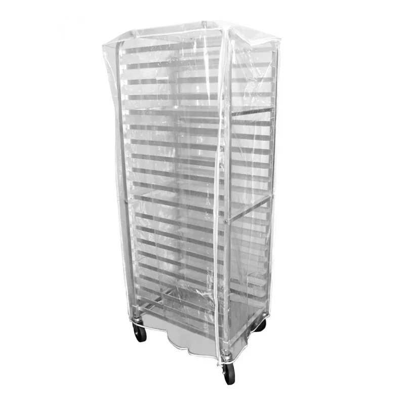 20 tier clear bun pan rack cover return friendly