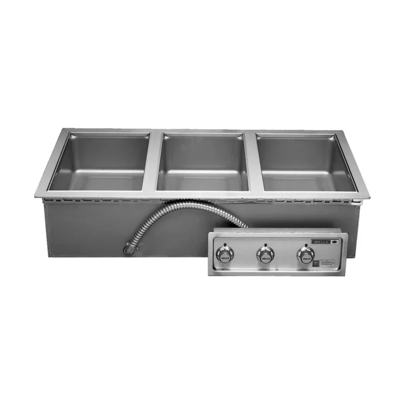 208v top mount electric food warmer 3 compartment