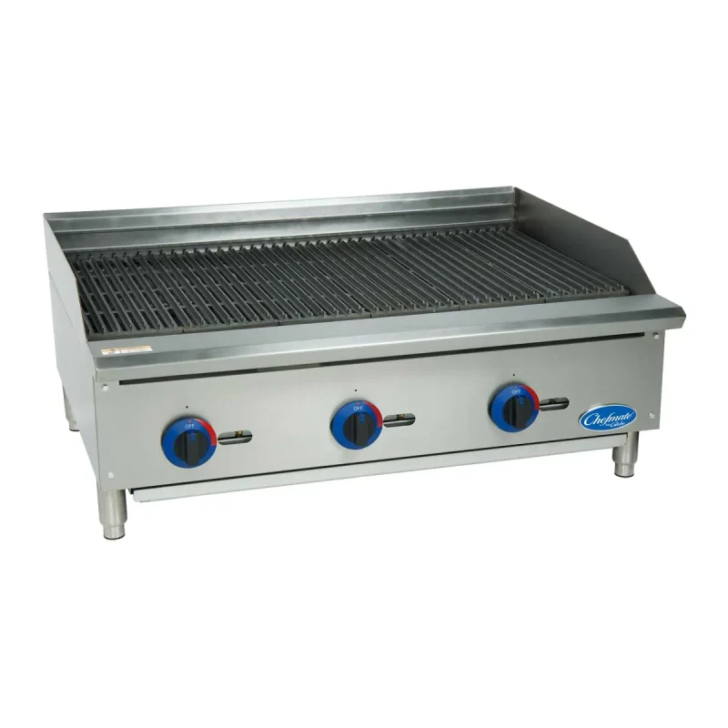 36 globe chefmate gas charbroiler with stainless radiants c36cb sr