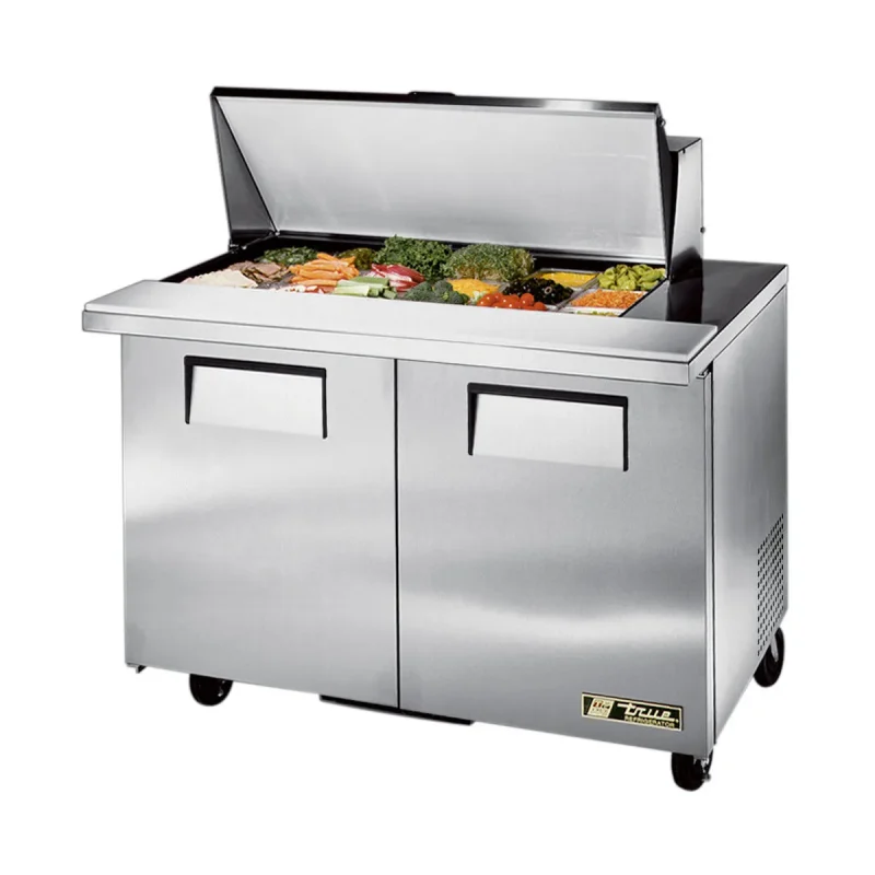 48 2 door sandwich salad prep table mega top refrigerated