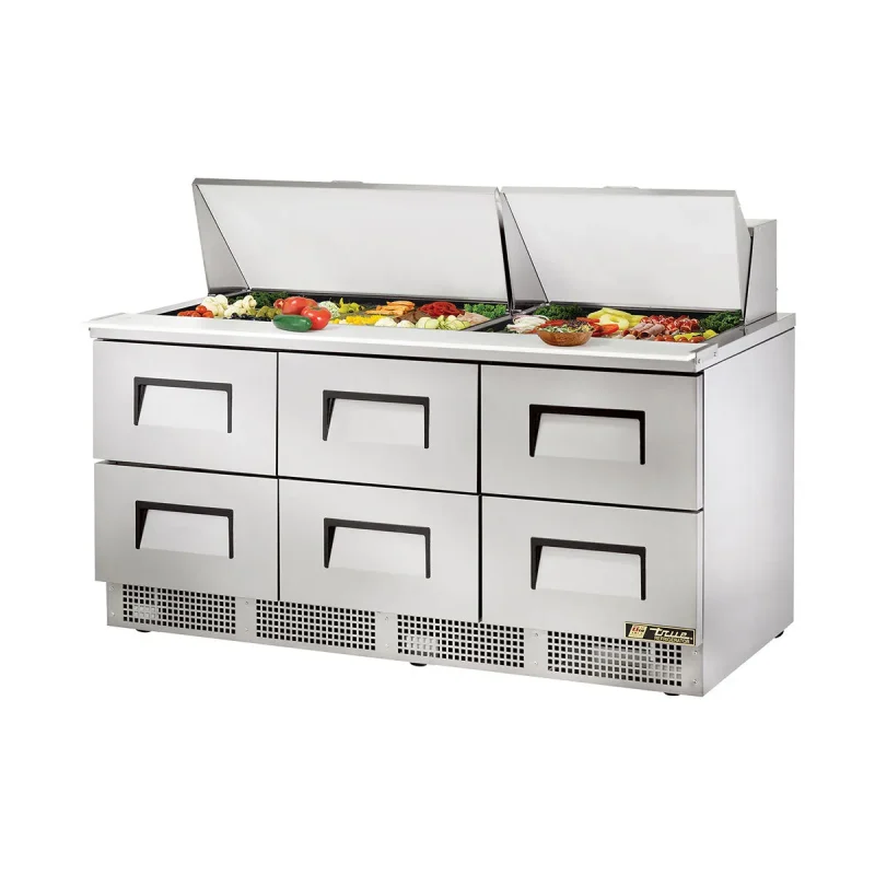 6 drawer sandwich salad prep table 72 refrigerated