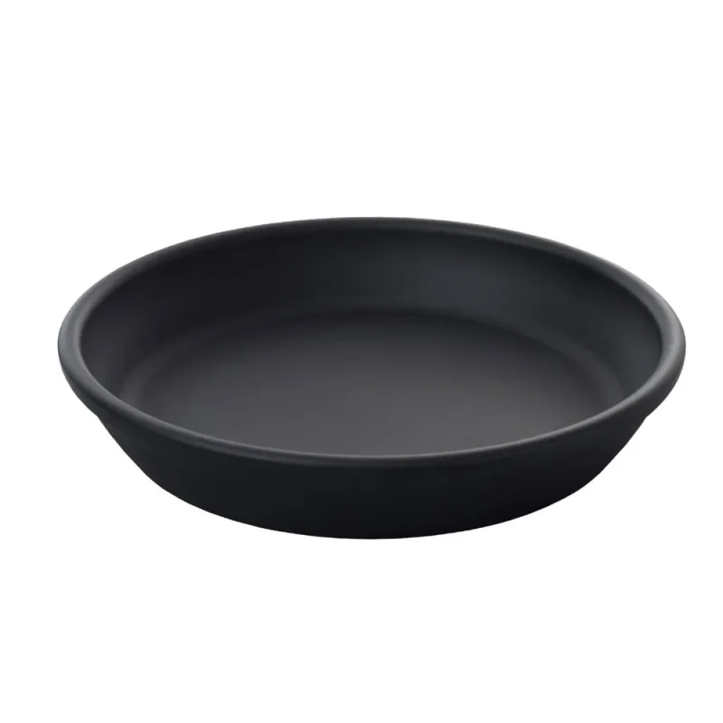 black melamine round platter 8 5 8 case of 12