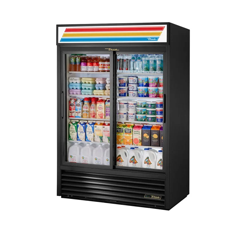 black true gdm 47 ld refrig sliding door merchandiser