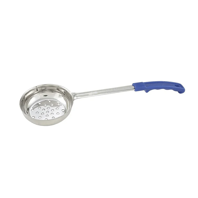 blue stainless steel 8oz perforated food portioner