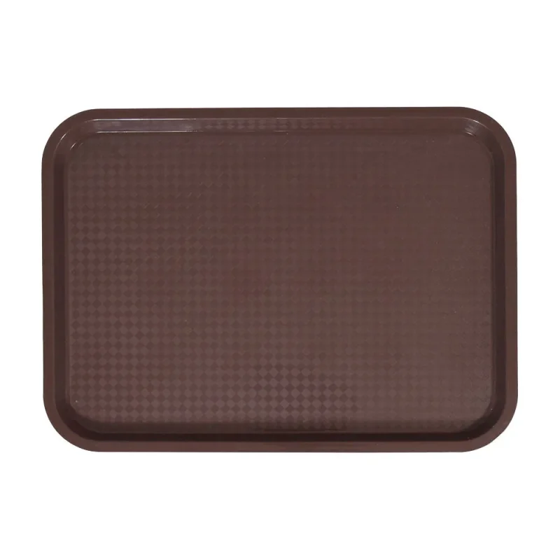 brown 12 x 16 rectangular fast food tray