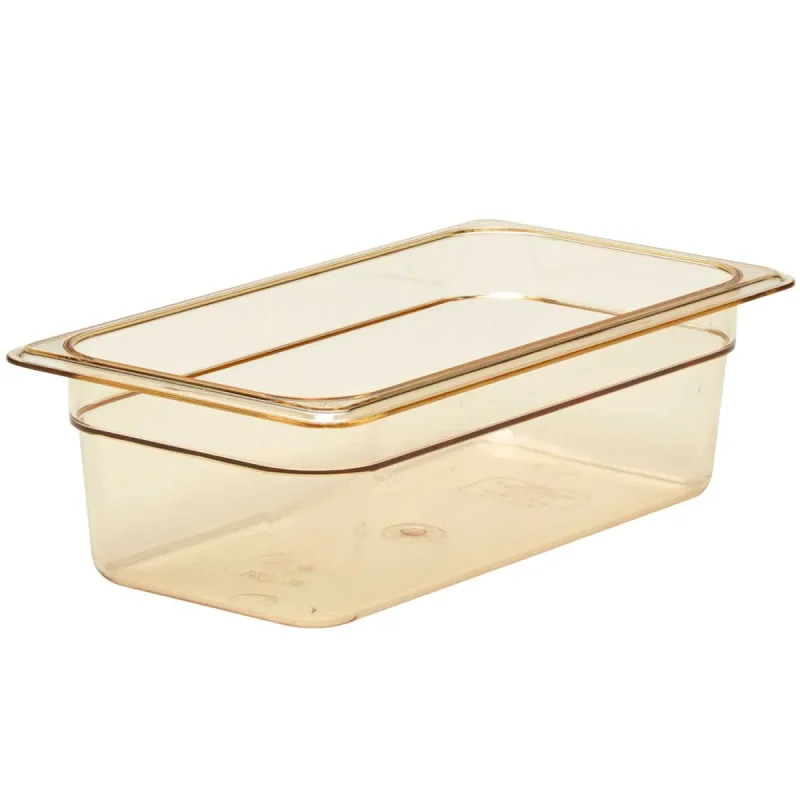 cambro 1 3 size amber high heat h pan 4 deep