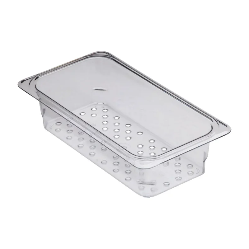 cambro 1 3 size clear colander food pan 3 deep