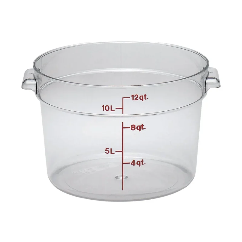 cambro 12 qt clear round storage container camwear