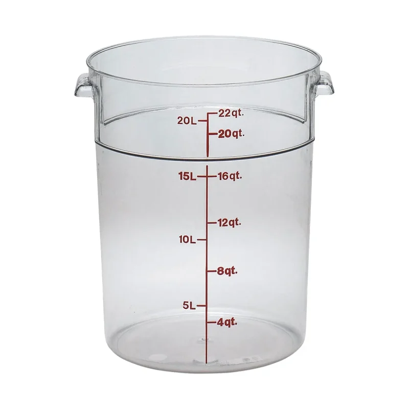 cambro 22qt clear round storage container rfscw22135