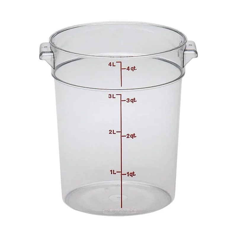 cambro 4 qt clear round storage container