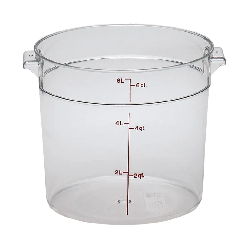 cambro 6 qt clear round storage container rfscw6135