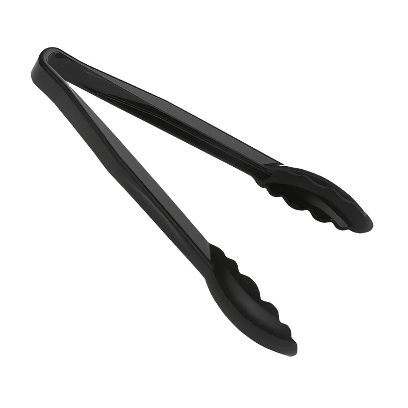 cambro 6tgs110 black lugano scallop grip tongs 6 inch