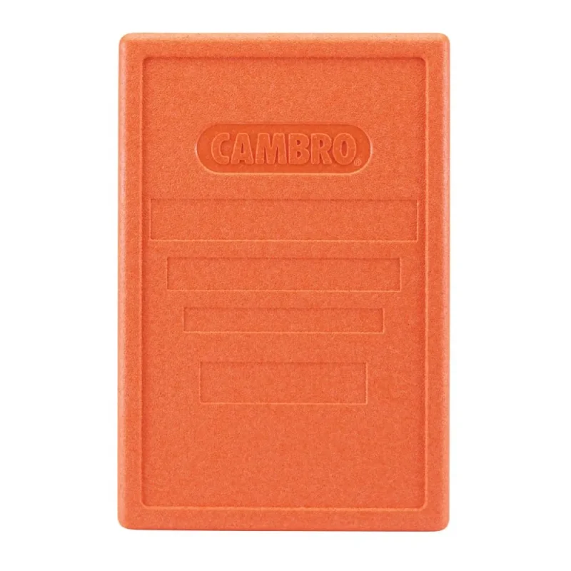 cambro epp180lid363 orange insulated food pan lid cam gobox carrier