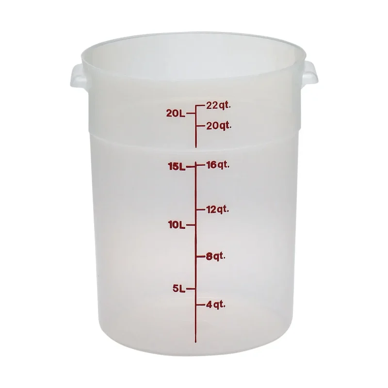 cambro rfs22pp190 22 qt translucent round storage container