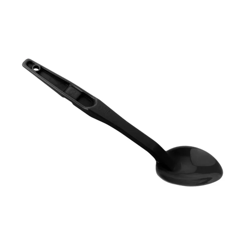 cambro spo13cw110 black 13 1 8 solid serving spoon