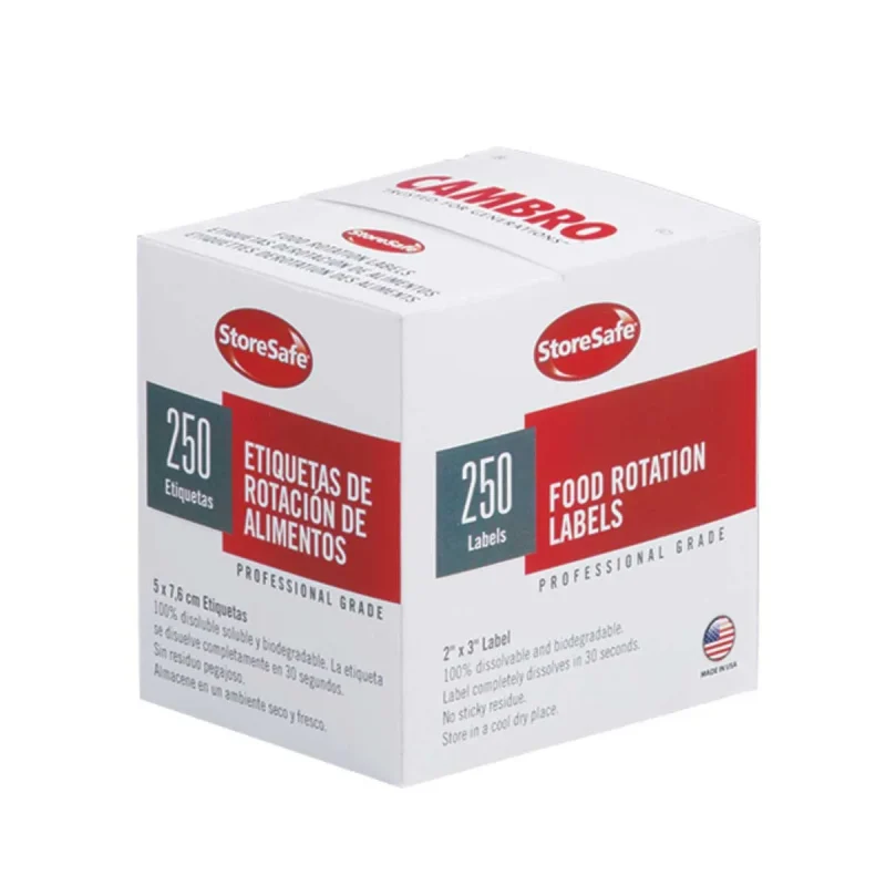 cambro storesafe bulk food rotation labels 23slb250 dispenser pack