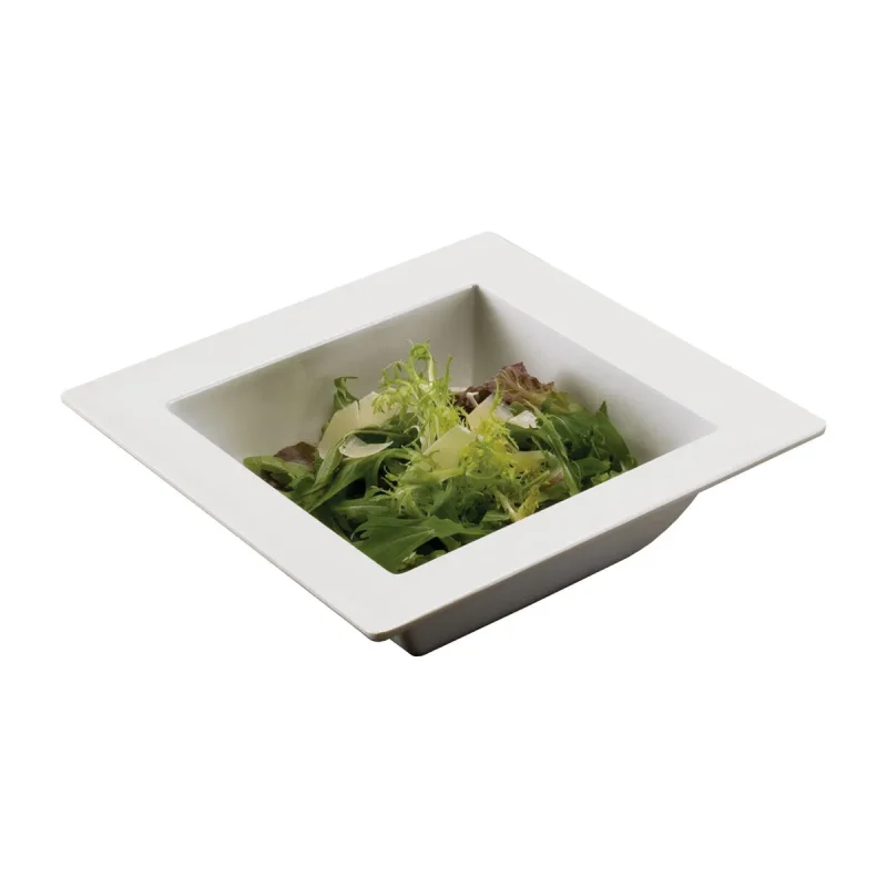 endurance 14 5 white square melamine bowl mel41 by american metalcraft