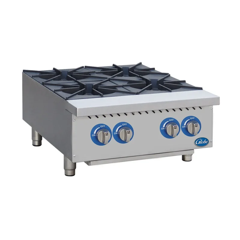 globe ghp24g 4 burner hot plate w cast iron grates 24 inch