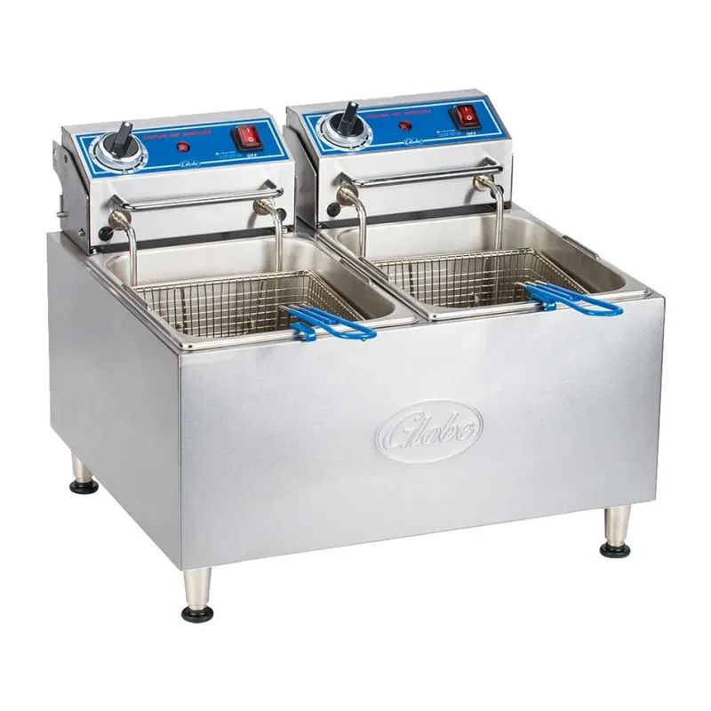 globe pf32e 32 lb electric countertop fryer