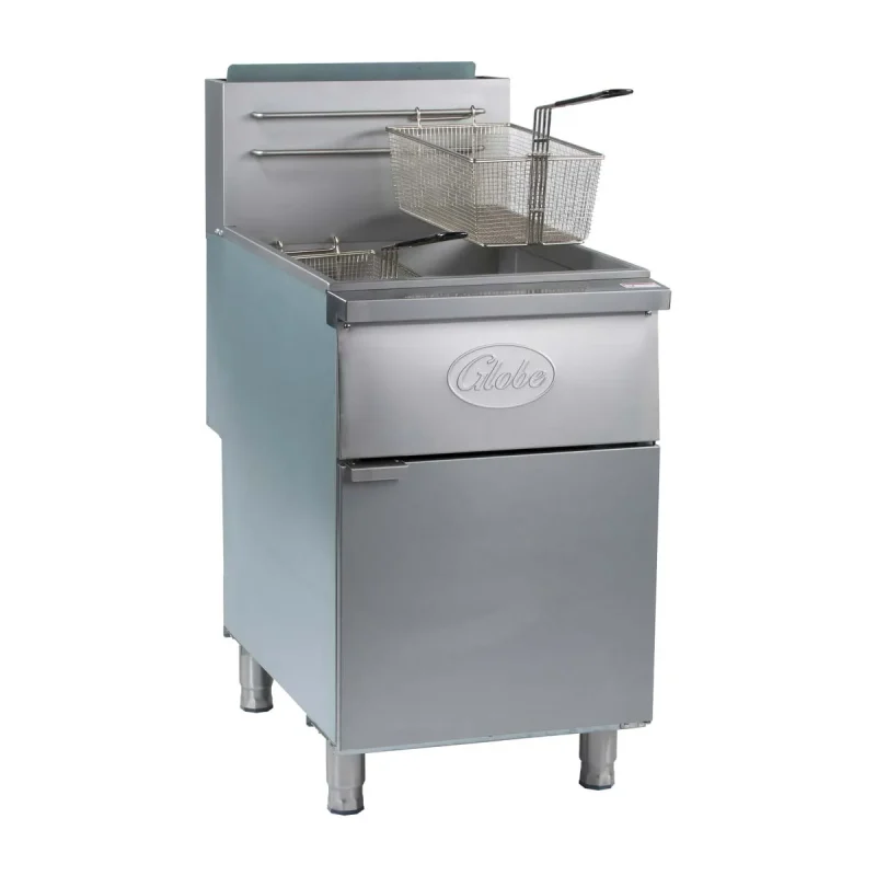 globe propane floor fryer 80 lb capacity gff80pg