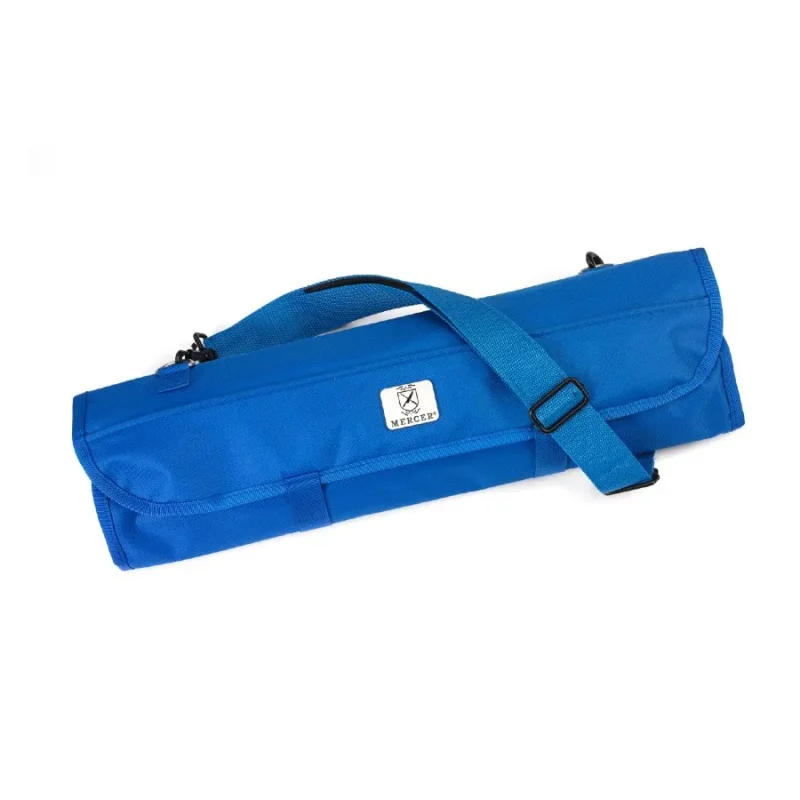 mercer m30007bl blue 7 pocket knife roll bag