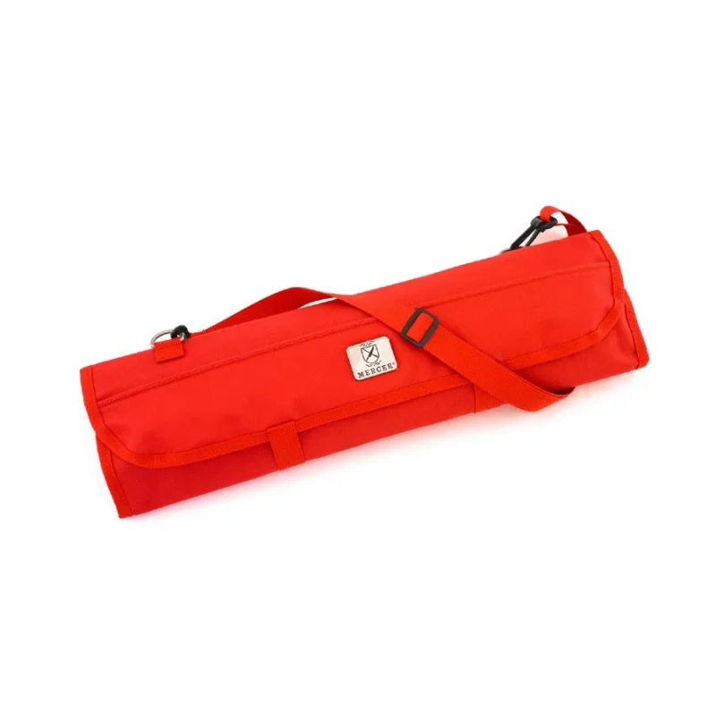 mercer m30007rd red knife roll bag 7 pockets