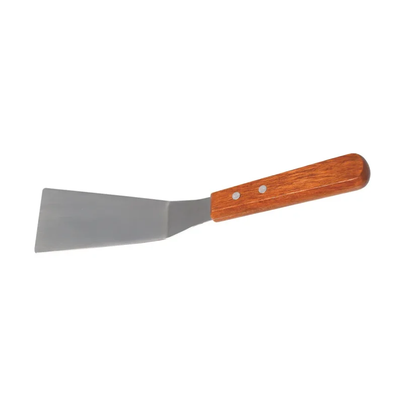 premium metal spatula with wood handle 5 25 x 2 25 blade