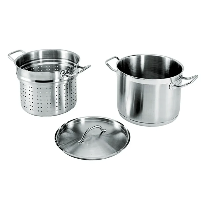 stainless steel 12 qt 3 piece pasta cooker set