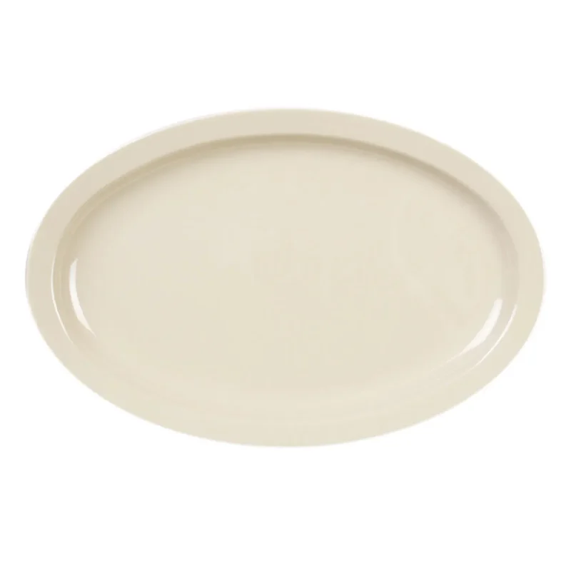 thunder group nustone oval melamine platter tan 13 1 4 x 9 5 8