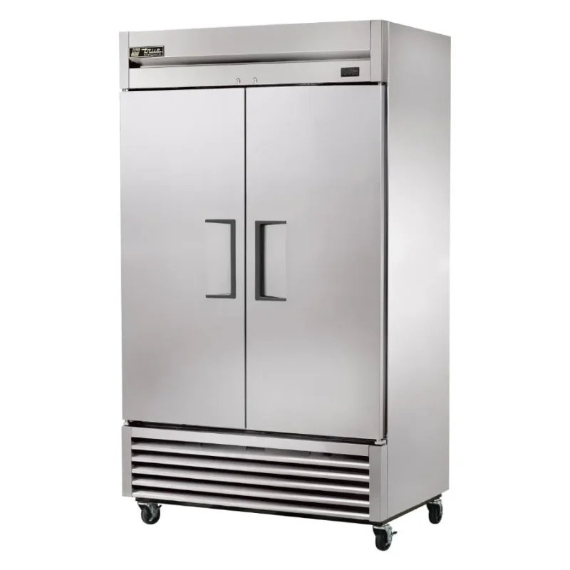 true t 43 hc 2 section solid door reach in refrigerator