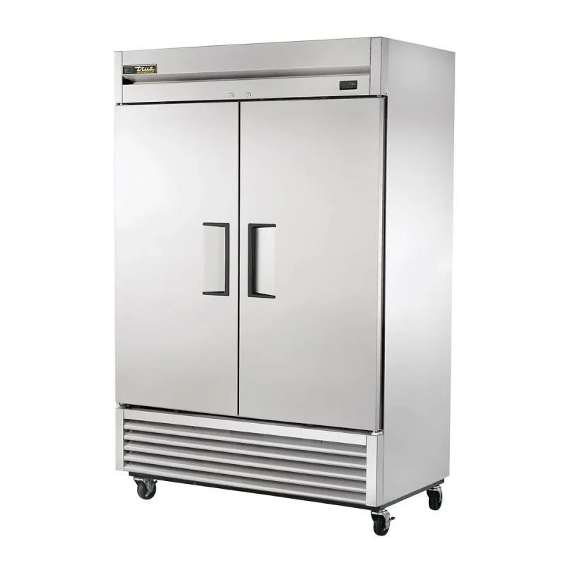 true t 49 hc 2 section solid door reach in refrigerator