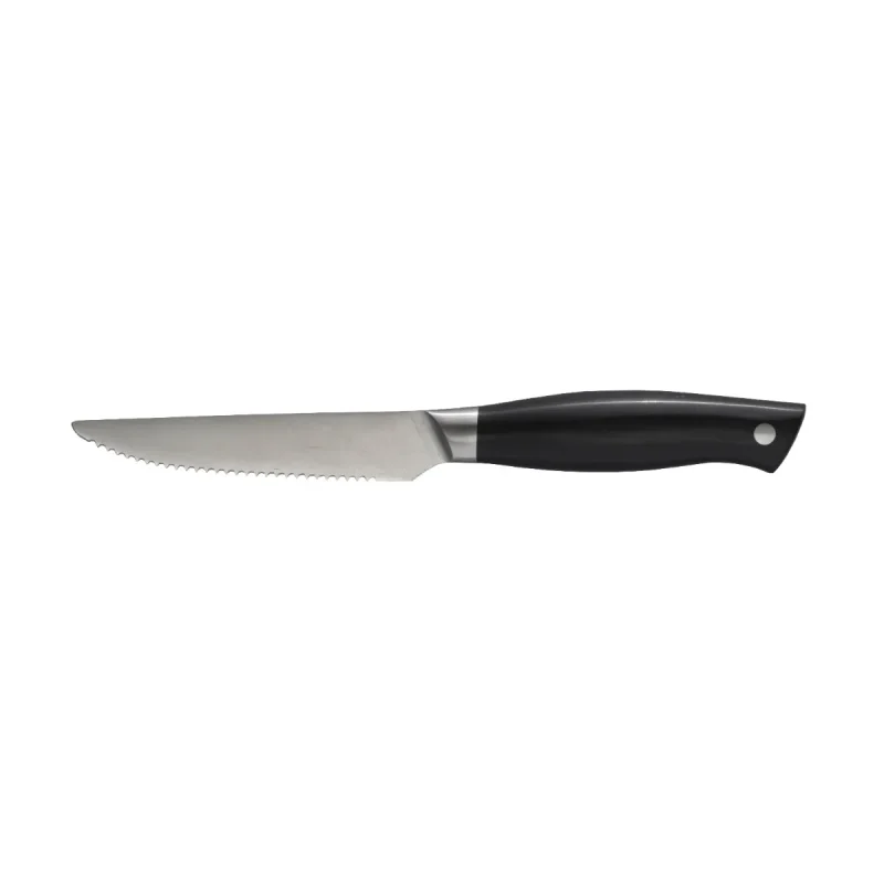 venu 990928 black handle steak knives 8 5 8 set of 12