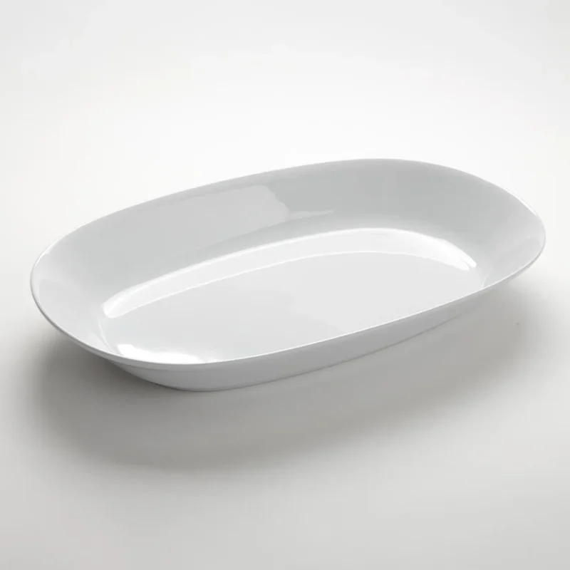 white 194oz oblong melamine serving bowl 21x14x2 7 8 american metalcraft