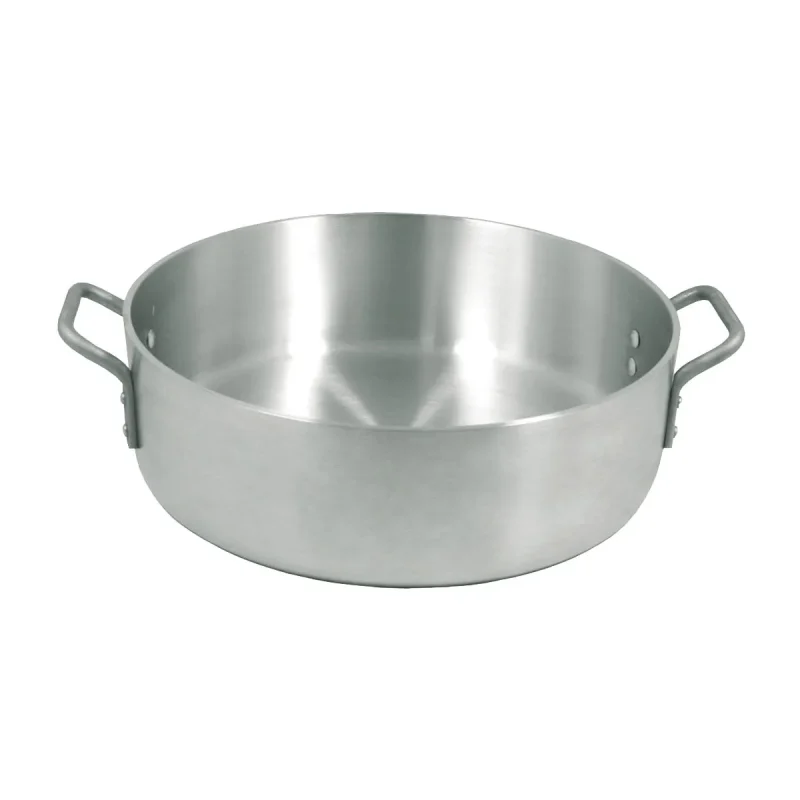 winco 24 qt heavy duty aluminum brazier premium quality