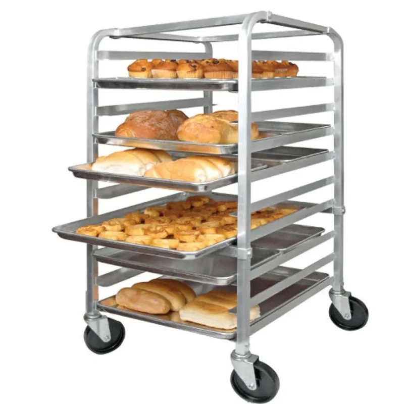 winco alrk 10 10 tier aluminum sheet pan rack 3 spacing