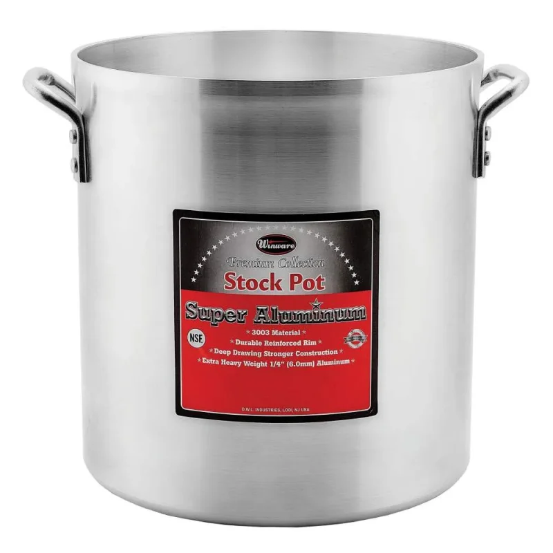 winco axhh 12 12 quart heavy duty aluminum stock pot